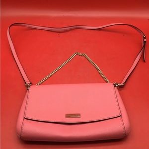 Kate Spade Pink Leather Laurel Way Crossbody Bag *LIGHT INTERIOR STAIN